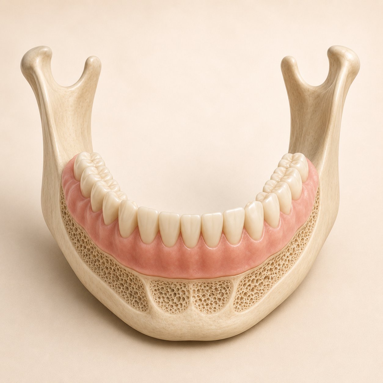 Klikgebit op twee implantaten